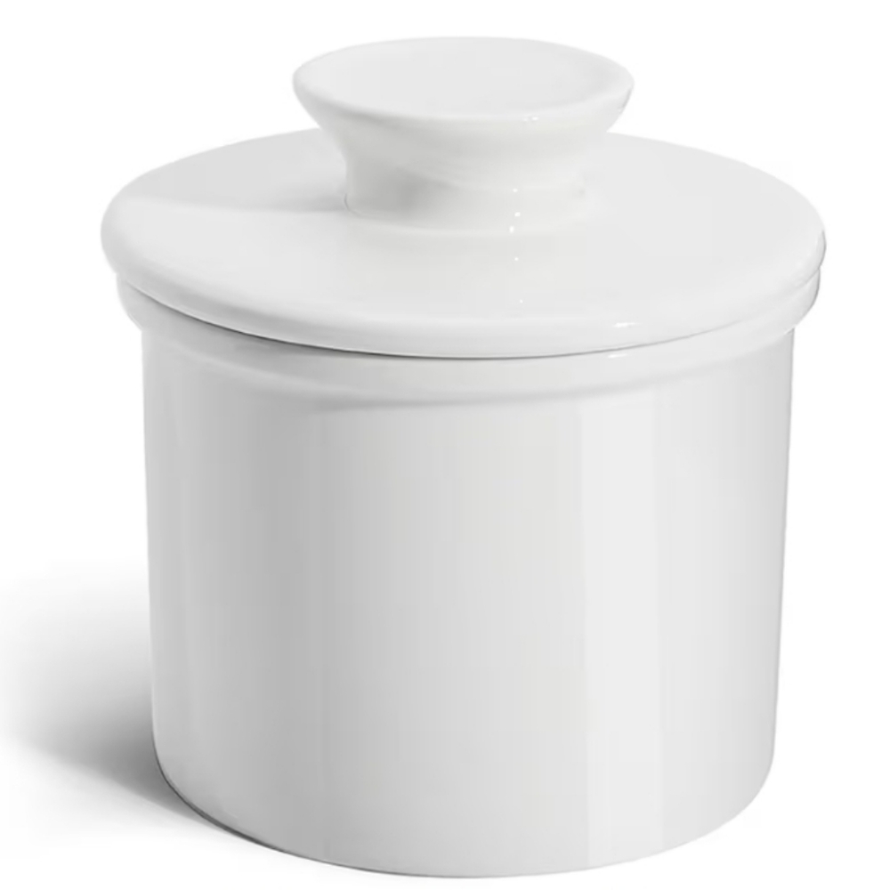 Sweese Porcelain Butter Crock - white